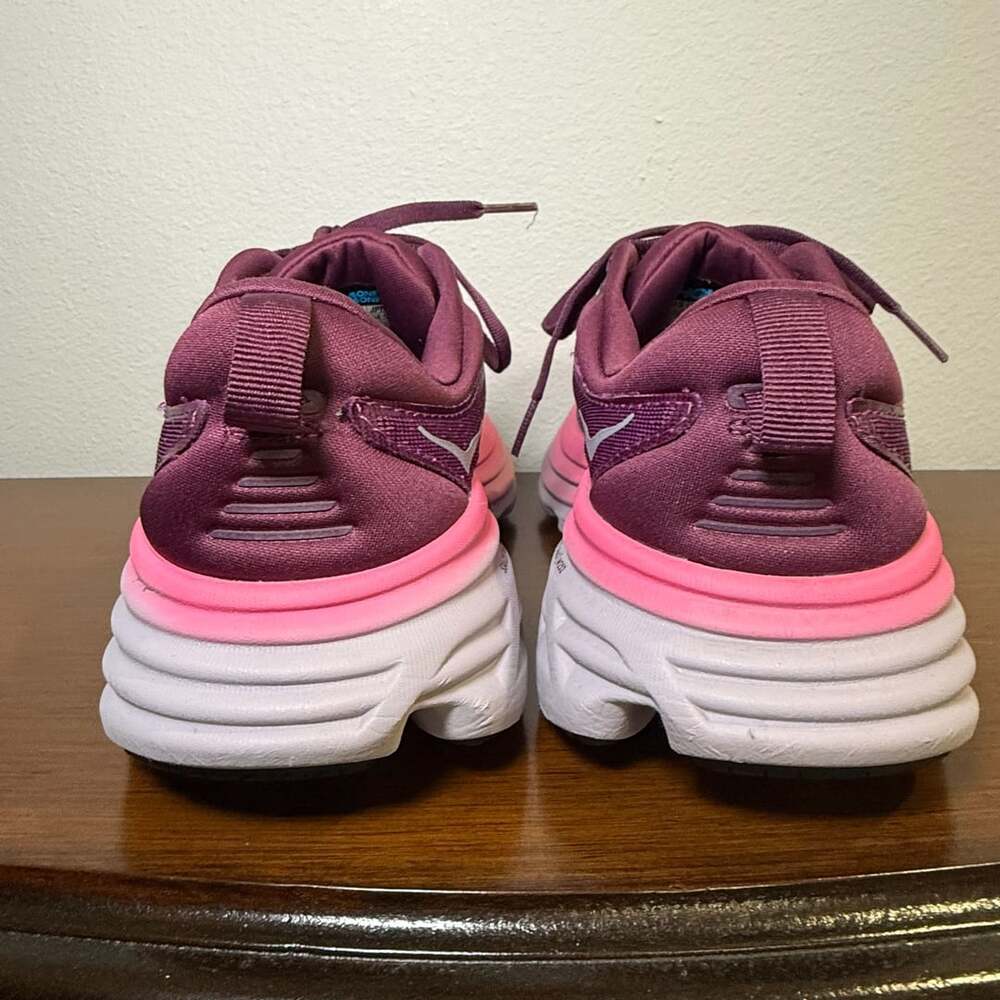 Hoka One One Women's Bondi 8 Running Shoes Beautyberry Grape Wine Size 7.5B - Picture 4 of 12